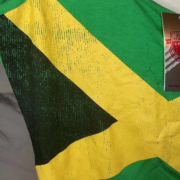 NWT Jamaican Flag Bodysuit – Distressed Style – Size Medium - Picture 4 of 6